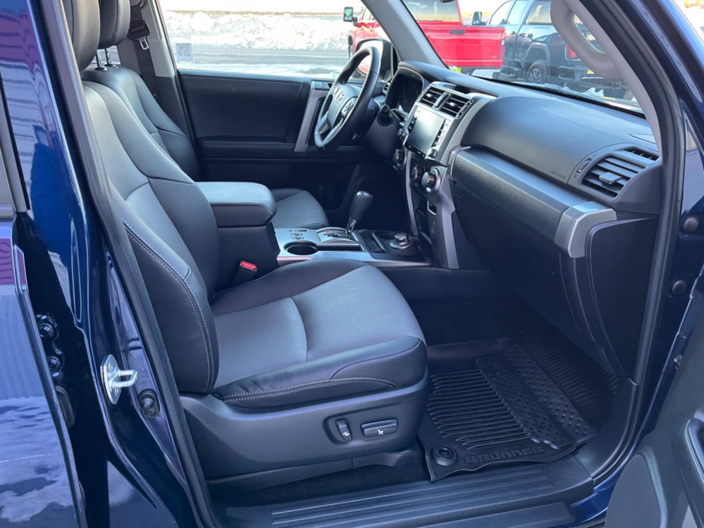 2023 Blue /black leather Toyota 4Runner SR5 Premium 4WD (JTENU5JR5P6) with an 4.0L V6 DOHC 24V engine, 5A transmission, located at 1960 Industrial Drive, Wasilla, 99654, (907) 274-2277, 61.573475, -149.400146 - Photo#17